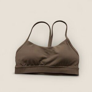 Lululemon Flow Y Bra Nulu in Taupe